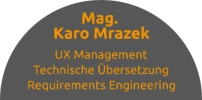 Website von Magistra Karoline Mrazek, Technische Übersetzung, Requirements Engineering und U X Management